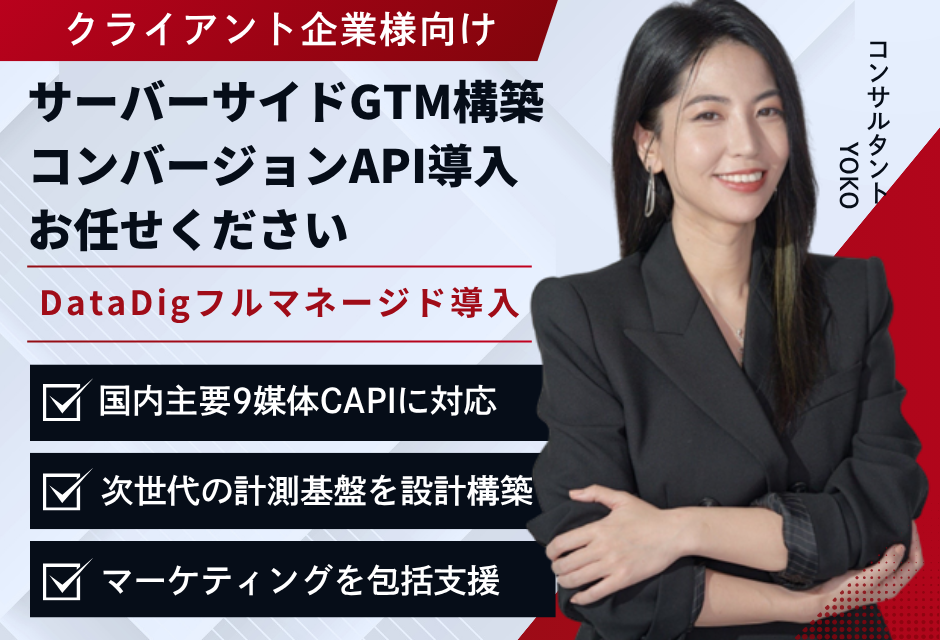 サーバーサイドGTM構築からコンバージョンAPI導入までおまかせ【DataDigのフルマネージド導入】